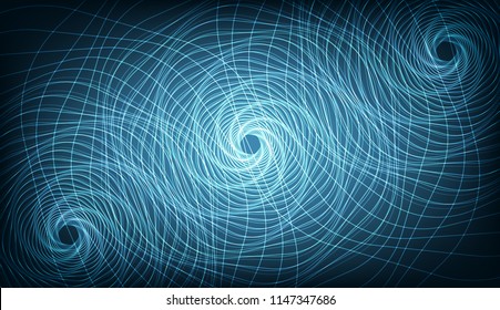 Blue Abstract Spiral Background,Signal and Circle Concept design,Vector illustration.