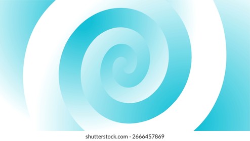 Blaue abstrakte Spirale Vektor Hintergrund Design mit glattem Farbverlauf.