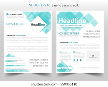 Blue abstract square annual report Brochure design template vector. Business Flyers infographic magazine poster.Abstract layout template ,Book Cover presentation portfolio.