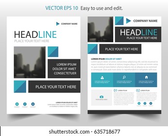 Blue abstract square annual report Brochure design template vector. Business Flyers infographic magazine poster.Abstract layout template ,Book Cover presentation portfolio.