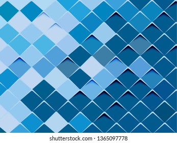Blue abstract square design. Blue abstract texture. Vector background can be used in cover design, book design, poster, cd cover, website backgrounds or advertising.