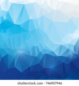 Blue abstract square polygonal background
