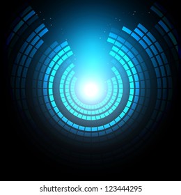Fondo de cuadrado abstracto azul | Diseño EPS10 | Idea futurista