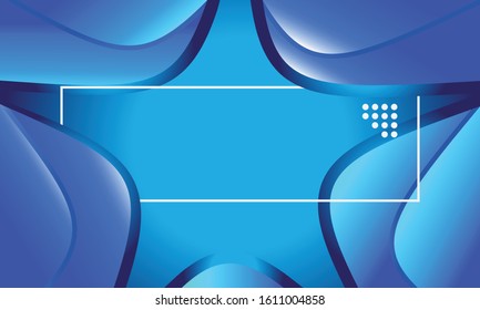 Blue Abstract Star Background Vector	
