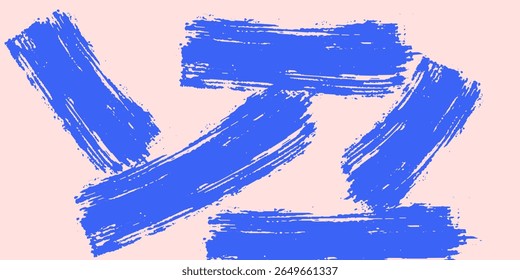 Blue abstract stipple background, vertical brush strokes. Hand drawn geometric graffiti bg. Banner with bold spiral brushstrokes. Vector doodle lines with scattered dots. Trendy stipple sand effect.