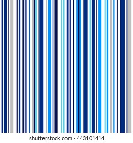 Blue abstract striped seamless pattern. Cool colors background. Vector