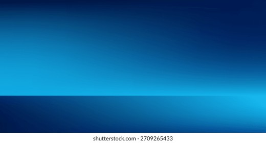 Quarto de estúdio abstrato azul. Fundo de luz limbo. Fundo 3d abstrato para a apresentação do produto. Mínima arte de cena de parede moderna