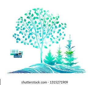 blue abstract summer background. Nature. Vector