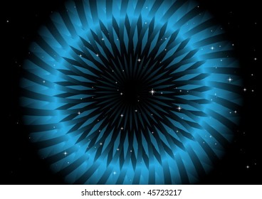 Blue abstract swirl
