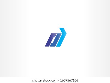 Blue Abstract symbol logo design element. Simple logo creative