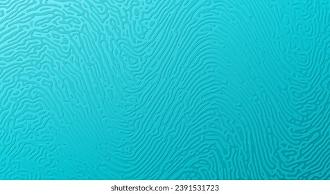 Textura con relieve táctil abstracto azul. Diseño de afiches con líneas onduladas de patrón Turing. Líneas líquidas para banner, volante, invitación, portada, tarjeta de visita. Ilustración del vector