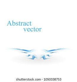 Blue Abstract Tattoo. Vector illustration.