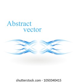 Blue Abstract Tattoo. Vector illustration.