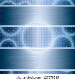 Blue abstract tech metal background