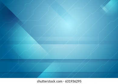 Blue abstract tech minimal background. Vector design