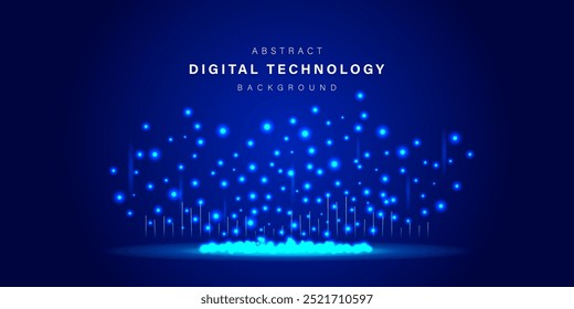 Blue abstract technology background. business technology communication. Hi tech digital connection. high tech. science. modern technology business concept. futuristic background. vector illustration