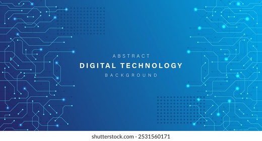 Fundo de tecnologia abstrato azul. comunicação de tecnologia de negócios. Conexão digital de alta tecnologia. alta tecnologia. ciência. tecnologia moderna conceito de negócios. fundo futurista. ilustração vetorial