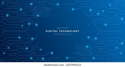 Fundo de tecnologia abstrato azul. comunicação de tecnologia de negócios. Conexão digital de alta tecnologia. alta tecnologia. ciência. tecnologia moderna conceito de negócios. fundo futurista. ilustração vetorial