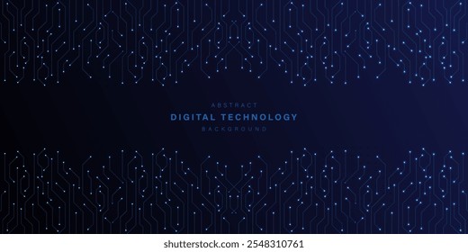 Blauer abstrakter Technologiehintergrund. Unternehmenstechnologie. Digitale High-Tech-Verbindung. High-Tech. Wissenschaft. modernes technologisches Geschäftskonzept. futuristischer Hintergrund. Vektorgrafik