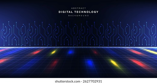 Blue abstract technology background. business technology communication. Hi tech digital connection. high tech. science. modern technology business concept. futuristic background. vector illustration
