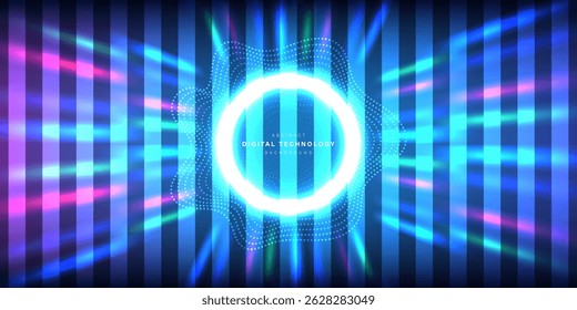Blue abstract technology background. business technology communication. Hi tech digital connection. high tech. science. modern technology business concept. futuristic background. vector illustration