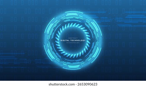 Blue abstract technology background. business technology communication. Hi tech digital connection. high tech. science. modern technology business concept. futuristic background. vector illustration