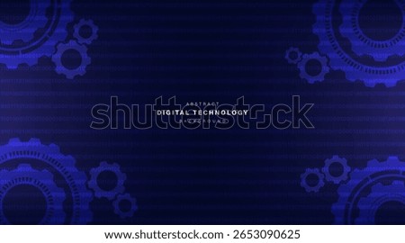 Blue abstract technology background. business technology communication. Hi tech digital connection. high tech. science. modern technology business concept. futuristic background. vector illustration