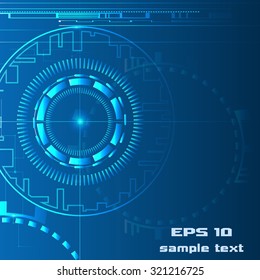  blue abstract technology background in computer graphics for websites and games, futuristic illustration