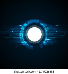 Blue abstract technology background. Digital speed concept. Vector illustration design.