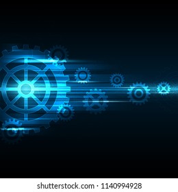 Blue abstract technology background. Digital speed concept. Vector illustration design.