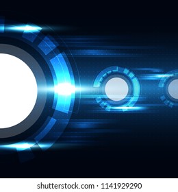 Blue abstract technology background. Digital speed concept. Vector illustration design.