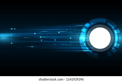 Blue abstract technology background. Digital concept. Vector illustration design.