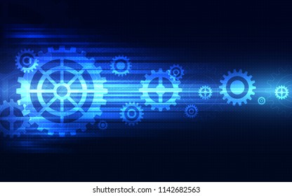 Blue abstract technology background. Digital concept. Vector illustration design.