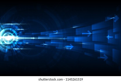 Blue abstract technology background. Digital concept. Vector illustration design.