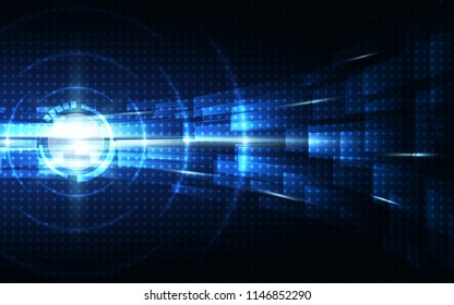 Blue abstract technology background. Digital concept. Vector illustration design.