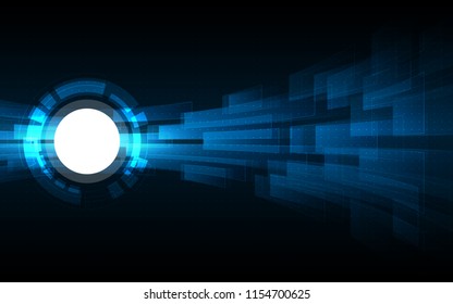 Blue abstract technology background. Digital concept. Vector illustration design.
