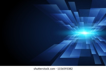 Blue abstract technology background. Digital concept. Vector illustration design.

