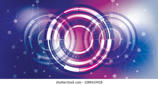 Blue abstract technology background. Digital concept. Vector illustration design.