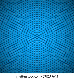 Blue abstract technology background with seamless circle perforated speaker grill texture for web sites, user interfaces (UI), applications (apps) and business presentations. Vector illustration.