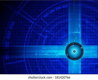 Blue abstract technology background. Vector file.