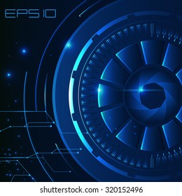  blue abstract technology background vector eps 10