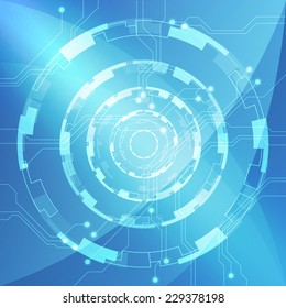 Blue Abstract technology circuit Background, vector illustration