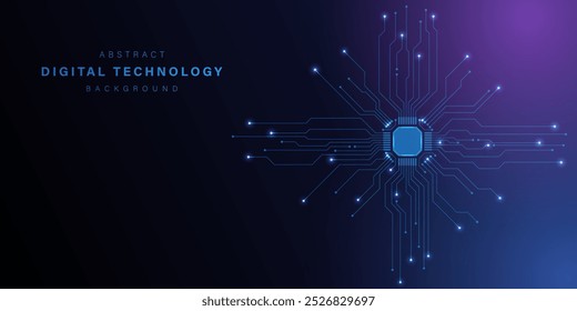 Blue abstract technology circuit lines background. business technology communication. Hi tech digital connection. high tech. science. modern technology business concept. futuristic background