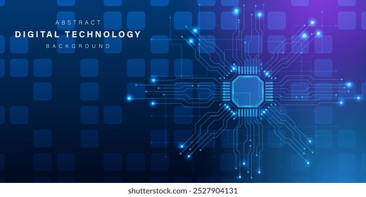 Fondo de líneas de circuito de tecnología abstracta azul. comunicación de tecnología empresarial. Conexión digital de alta tecnología. alta tecnología. ciencia. concepto de negocio de tecnología moderna. fondo futurista