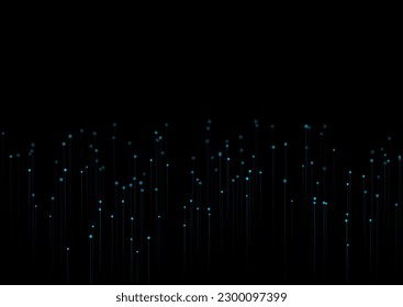 Blue abstract technology connection lines on black background. Vector design