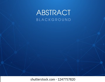 Blue Abstract technology connection polygon background. Illustration Vector.