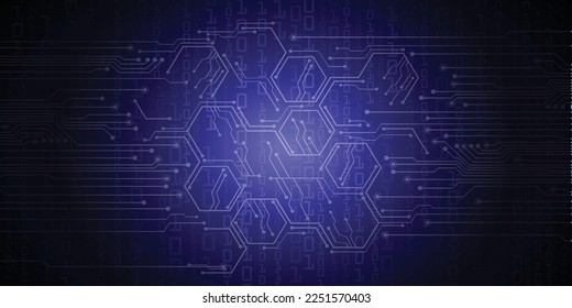 Blue abstract technology digital background