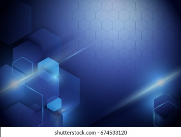 Fondo de concepto digital de alta tecnología abstracta azul. Espacio para el texto