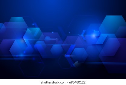 Blue abstract technology digital hi tech concept background