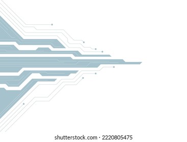 Blue abstract technology geometric background. Circuit board lines vector design
